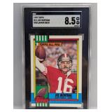 1990 Topps 13 Joe Montana Disclaimer Back SGC 8.5