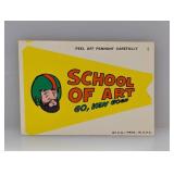 1967 Football Topps Comic Pennants School of Art