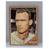 1962 Topps Wally Moon 1954 NL ROOKIE OF THE YEAR