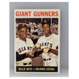 1964 Topps Baseball Giant Gunners Mays/Cepeda HOF