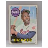 1969 Topps Baseball #100 Hank Aaron HOF Braves