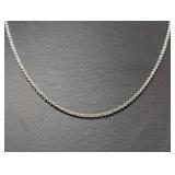18" Silver Tone Chain Necklace
