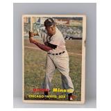 1957 Topps Baseball Minnie Minoso HOF  Mk/Crease