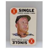 1968 Topps Baseball Mickey Mantle HOF Crease