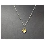 18" .925 Sterl Chain Resin Four-Leaf Clover Locke