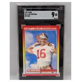 1990 Score Hot Gun Joe Montana #311 SGC 9