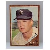 1962 Baseball Topps Hal Reniff 159