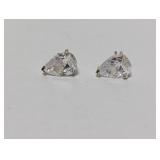 .925 Sterl Elegant Teardrop Stud Earrings