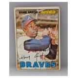 1967 Topps Baseball Hank Aaron HOF Braves Crease