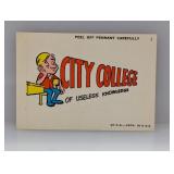 1967 Football Topps Comic Pennants City College 2