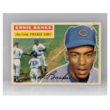 1956 Topps Baseball #15 Ernie Banks HOF Cubs Hole