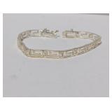 7" .925 Sterling Greek Key Bracelet