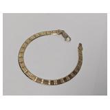 7.5" Vermeil MBC Herringbone Bracelet