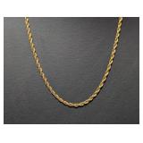 24" Vermeil Rope Chain Necklace