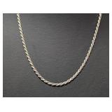 22" .925 Sterling Rope Chain Necklace