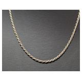 20" .925 Sterling ISC Rope Chain Necklace