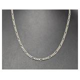 24" .925 Sterling Figaro Chain Necklace