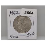 1952 90% Silv Franklin Half $1 Dollar