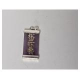 .925 Sterling Three Stars Lavender Jade Pendant