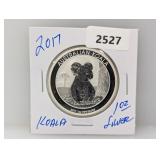 2017 1oz .999 Silv Australia Koala $1