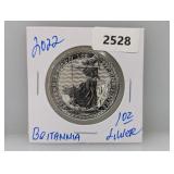 2022 1oz .999 Silv Britannia 2 Pounds