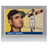 1955 Topps Baseball #1 Dusty Rhodes Scratch/Stain
