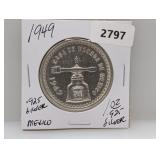 1949 1oz .925 Silv Mexico Onza
