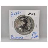 2022 1oz .999 Silv Britannia 2 Pounds