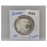 1oz .999 Silv Freedom Round