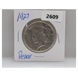 1927 90% Silv Peace $1 Dollar