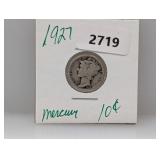 1927 90% Silv Mercury Dime