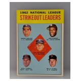 1963 Topps Baseball 9 SO Leaders Koufax/Gibson HOF