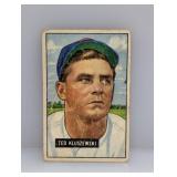 1951 Bowman Baseball Ted Kluszewski Reds Surface