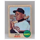 1968 Topps Baseball Willie Mays HOF Giants Surface