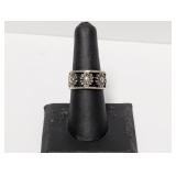 .925 Sterling Floral Ring Size 8