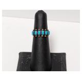 .925 Sterling Turquoise Ring Size 5