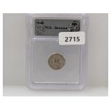 ICG 1945 Genuine 90% Silv Mercury Dime