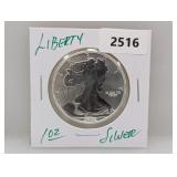 1oz .999 Silv Liberty Round