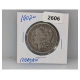 1902-O 90% Silv Morgan $1 Dollar