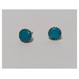 .925 Sterling Turquoise Stud Earrings