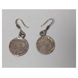 .925 Sterling Mayan Calendar Earrings