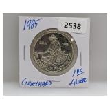 1985 1oz .999 Silv Engelhard Round