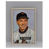 1951 Bowman Baseball Leo Durocher HOF Crease