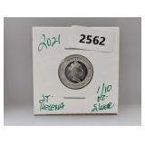 2021 1/10oz .999 Silv St Helena Round