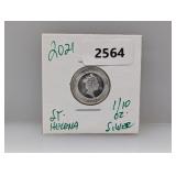 2021 1/10oz .999 Silv St Helena Round