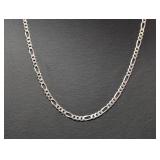 22" .925 Sterling Figaro Chain Necklace