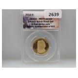 ANACS 2012-S PR70DCAM Harrison PF $1 Dollar