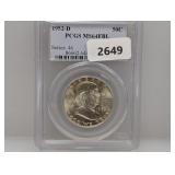 PCGS 1952-D MS64FBL 90% Silv Franklin Half $1