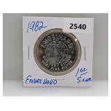 1982 1oz .999 Silv Engelhard  Round