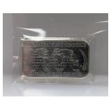 1oz .999 Silv World Trade & Commerce Bar